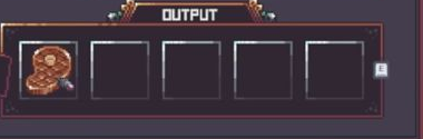 Campfire OUTPUT slot holding Roasted Meat